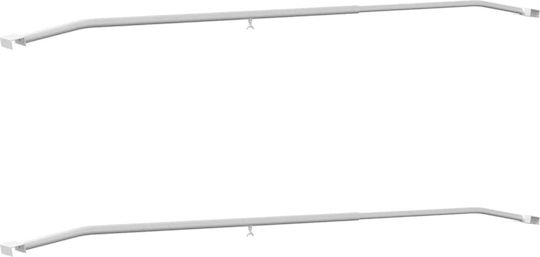 Vidaxl Passender Flacher Teppichhalter 2 Stück Silber 130-210 cm