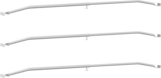 Vidaxl Passend Flache Teppichbefestigung 3 Stück Silber 100-145 cm