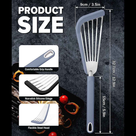 Uncle George Spatula Slotted Stainless Steel 33cm