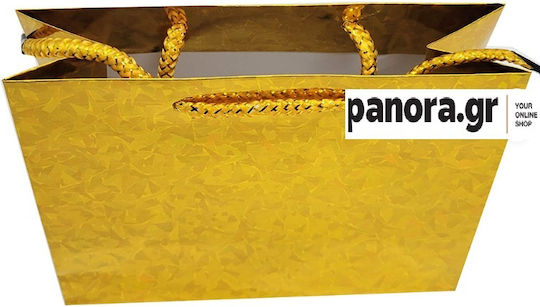 Panora Χάρτινη Τσάντα για Δώρο Χρυσή 14.5x6x11.5εκ.