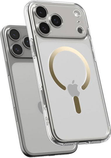 Spigen Ultra Hybrid Umschlag Rückseite Silikon / Kunststoff 2mm Clear Gold (iPhone 17 Pro Max)