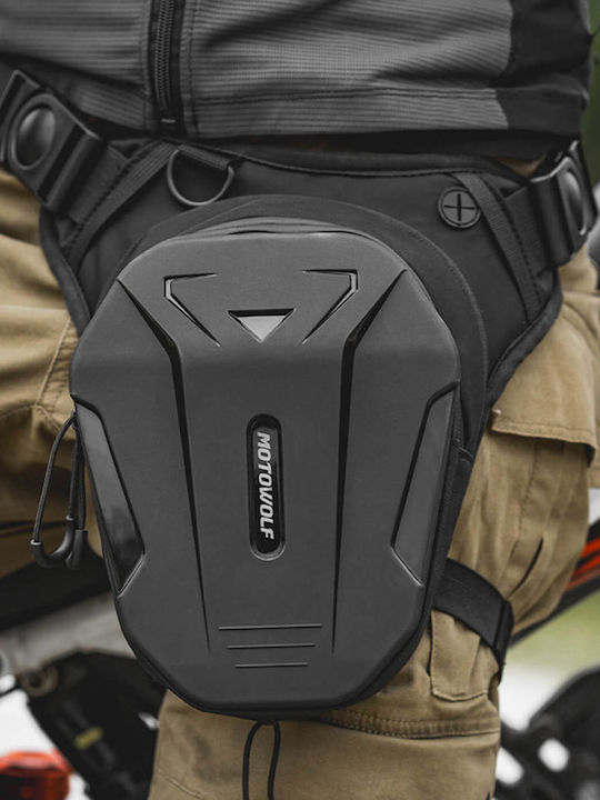 Motowolf Rider Leg Bag Black