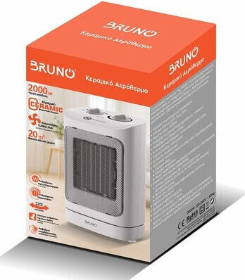 Bruno Ceramic Fan Heater Room Floor White 2000W
