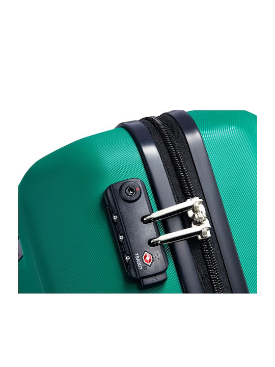 Delsey Paris X Benetton Cabin Travel Suitcase Hard Green with 4 Wheels Height 55cm