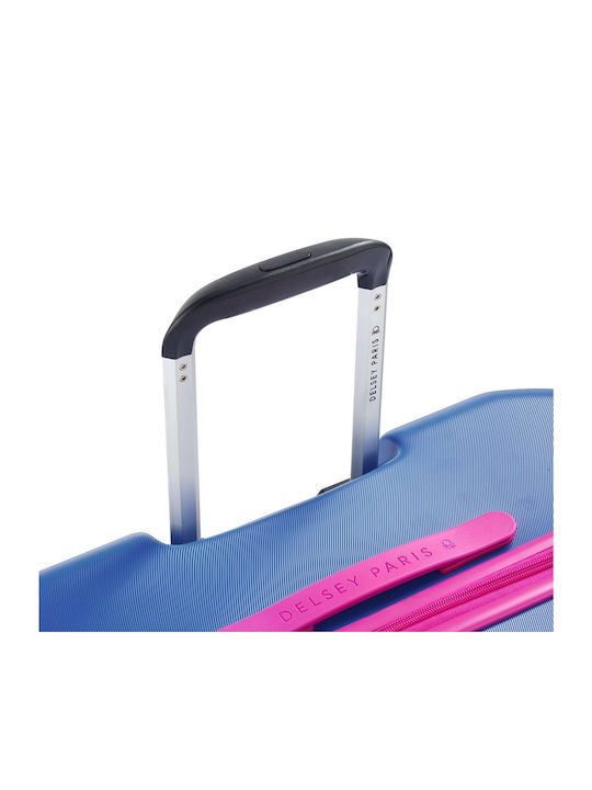 Delsey Paris X Benetton Valiză de Călătorie Mare Dură Albastru cu 4 roți Înălțime 76cm