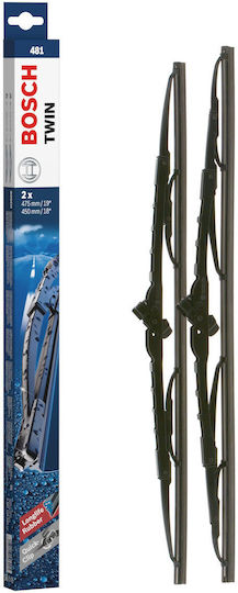 Bosch Twin Front Set Car Wiper Blades 475mm