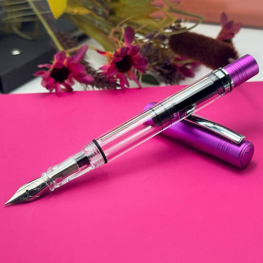 Monteverde Fountain Pen Medium Aluminum with Purple Ink