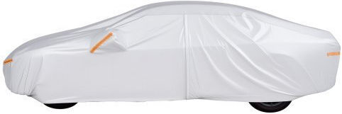 Vevor Waterproof Car Cover Medium Size European Car Models Sedan Custom Fit All Weather Sun Rain Wind Dust Snow Protection Full Exterior Cover Door Zipper K