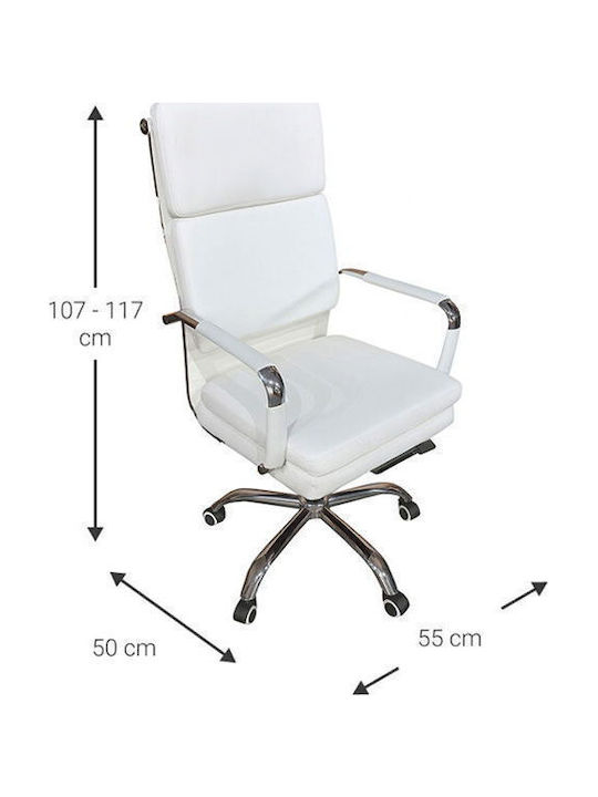 Polihome Twinport Office Chair with Recline and Adjustable Arms White