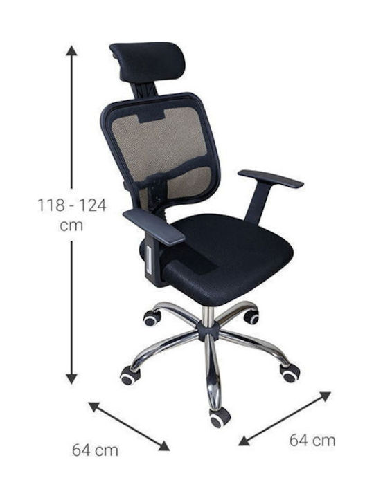 Polihome Crawford Office Chair with Recline Black