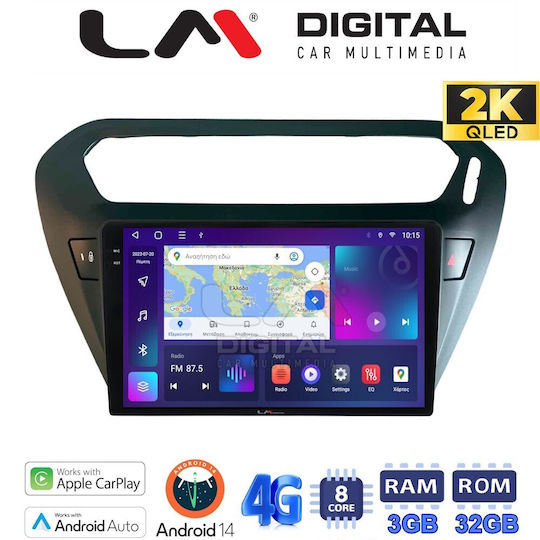 LM Digital Car Audio System for Peugeot 301 Citroen C-Elysee 2012+ (Bluetooth/USB/WiFi/GPS/Apple-Carplay/Android-Auto)