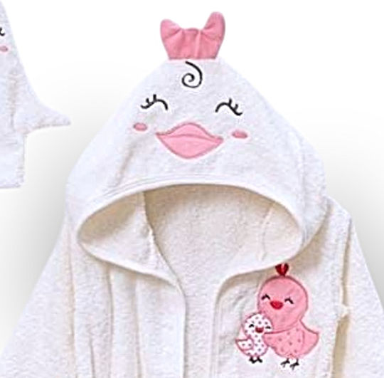Babydom Baby Bathrobe with Hood 80x80cm Babydom Baby Bathrobe with Hood 80x80cm