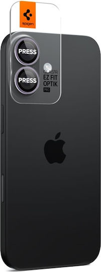 Spigen Optik Pro EZ Fit Camera Protection Tempered Glass Purple for the Iphone 16 / 16 Plus / 17