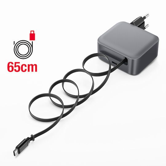 Forcell Φορτιστής Χωρίς Καλώδιο GaN με Θύρα USB-C 45W Power Delivery / Quick Charge 4.0 Γκρι (F-Energy VT-R5)