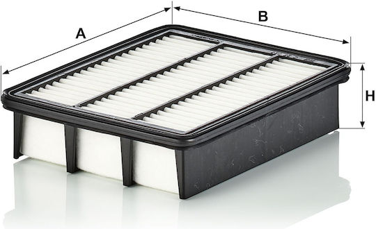Cabin Air Filter Mann-filter Mazda 3 6 Cx-5 Cx-9 2.0 2.2d 2.5 04.12 Height 59mm Width 251mm Length 202mm