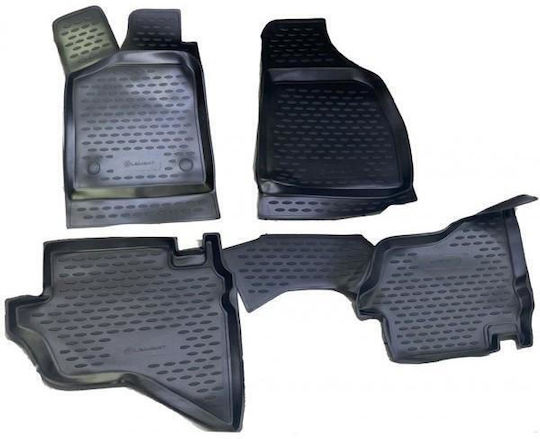 Novline Set Covorașe Față și Spate Tip Tavă 4buc din TPE pentru Ford Vânător 2007-2011 Negre