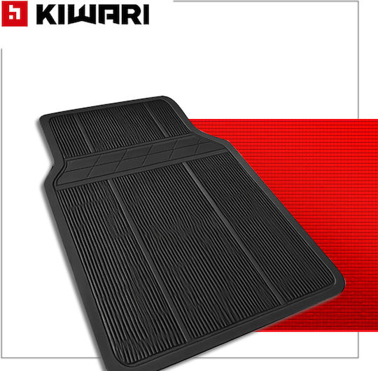 Set 4 Covorașe Auto Universale Kiwari Tough Negru