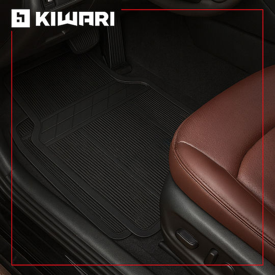 Set 4 Covorașe Auto Universale Kiwari Tough Negru