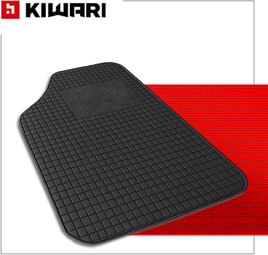 Set 4 Covorașe Auto Kiwari Strong Universal Negru
