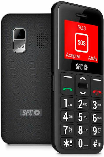 SPC Fortune 2 Pocket Edition Single SIM Κινητό με Μεγάλα Κουμπιά (Αγγλικό Μενού) Μαύρο