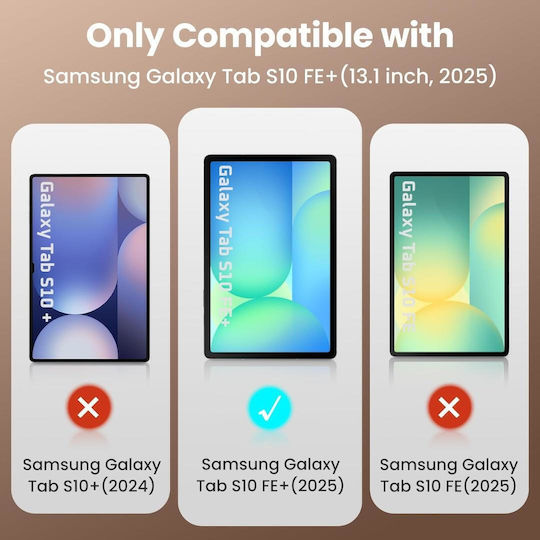Supcase Unicorn Beetle Pro Flip Cover Μαύρη (Galaxy Tab S10 FE+ Plus 13.1 X620/X626B)