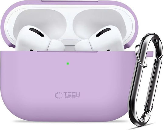 Tech-Protect Silicone Hook Husă cu cârlig în culoarea Violet pentru Apple AirPods Pro 3