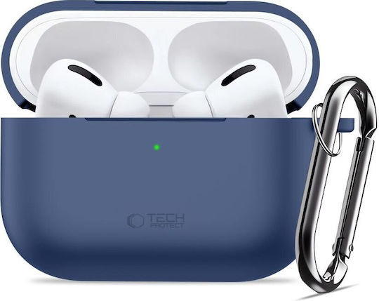 Tech-Protect Silicone Hook Hülle Silikon mit Haken in Blau Farbe für Apple AirPods Pro 3