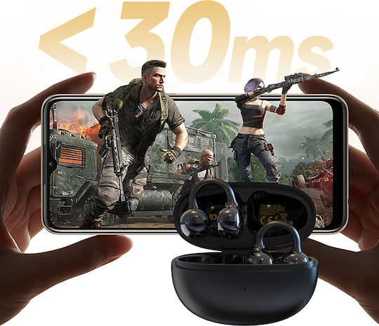 Dudao U20 Open Ear Bluetooth Handsfree Ακουστικά με Θήκη Φόρτισης Μαύρα