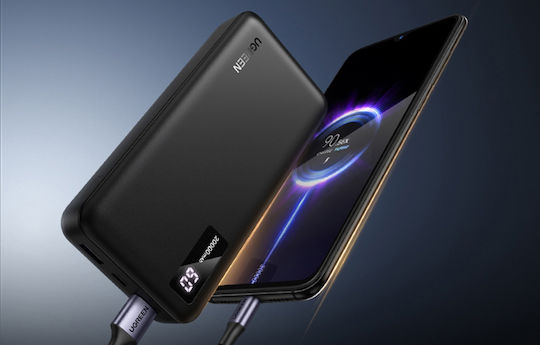 Ugreen PB312 Power Bank 20000mAh 20W με 2 Θύρες USB-A και Θύρα USB-C Power Delivery Ροζ