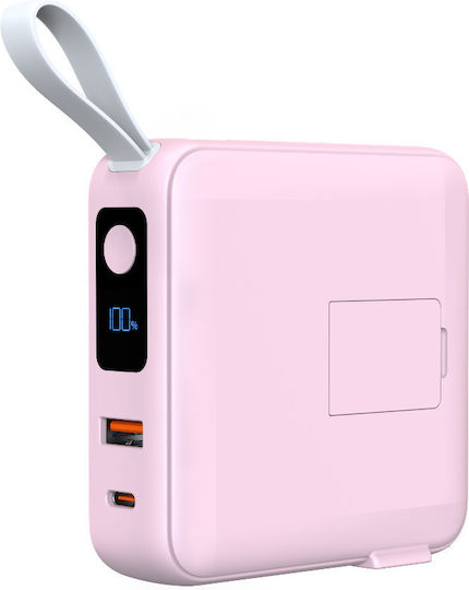 Mobile Origin PBT-03L-PNK MagSafe Power Bank 10000mAh 20W with USB-A Port and USB-C Port Power Delivery Pink