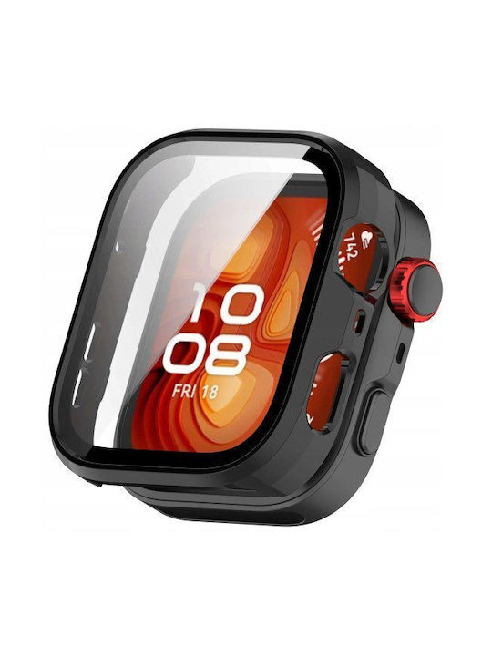 Techsuit Defense360 Pro Πλαστική Θήκη με Τζαμάκι σε Μαύρο χρώμα για Huawei Watch Fit 4 Pro Techsuit Defense360 Pro Πλαστική Θήκη με Τζαμάκι σε Μαύρο χρώμα για Huawei Watch Fit 4 Pro