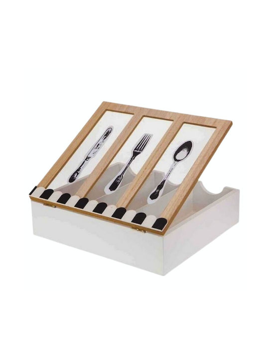 Uncle George Drawer Dividers Wooden in White Colour 23x26x7cm