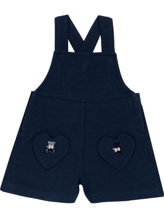 Kids Clothing Set with Dungarees Summer 2 Pieces Navy Blue