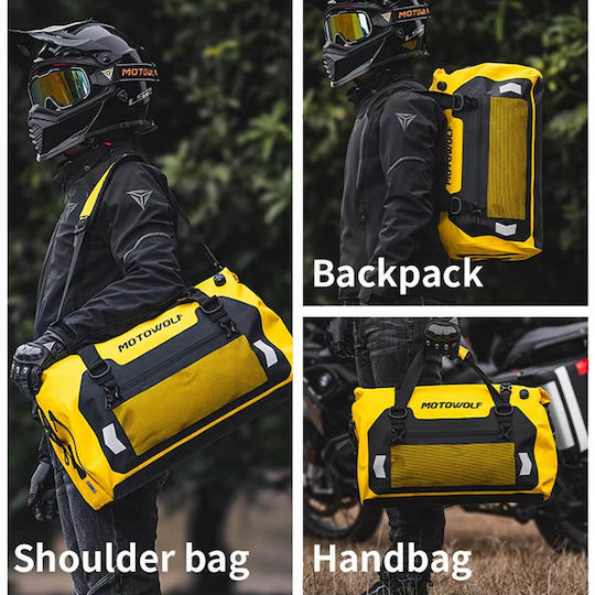 Motowolf Mb4gy66l Σάκος Ουράς Μοτοσυκλέτας Αδιάβροχος 66lt σε Γκρι Χρώμα