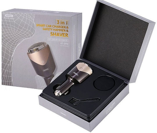 Remax RT-SP01 Car Charger 2.4A with one Port: 1xUSB Gold Color
