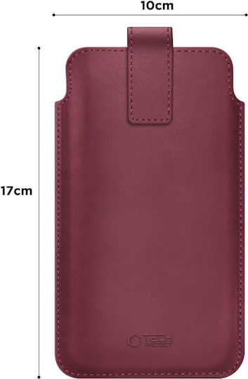 Tech-Protect Sm65 Sock & Pouch up to 6.9" Burgundy