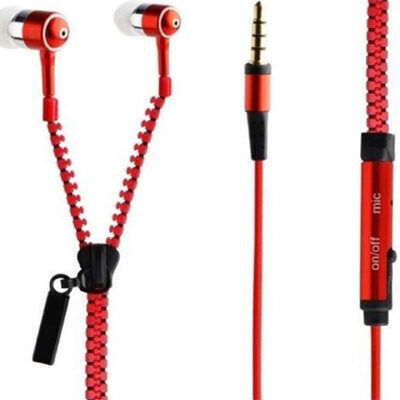 Stereo Hands Free Ρυθμιστή In-ear Handsfree με Βύσμα 3.5mm Ροζ