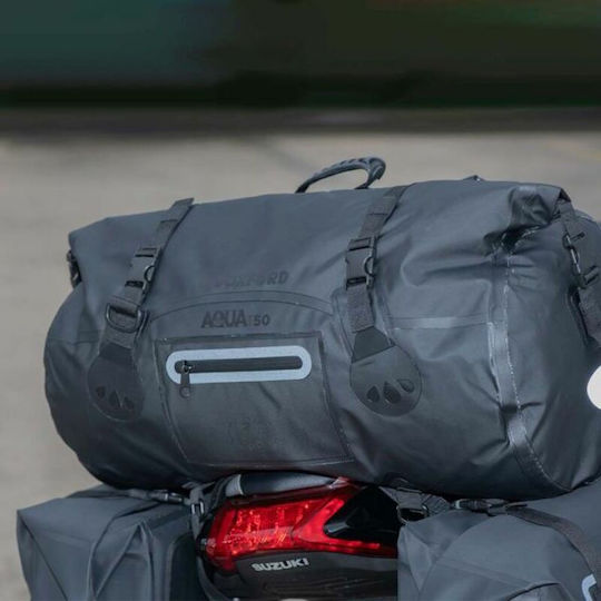 Oxford Aqua T-50 Roll Bag Motorcycle Top Case 50L Black