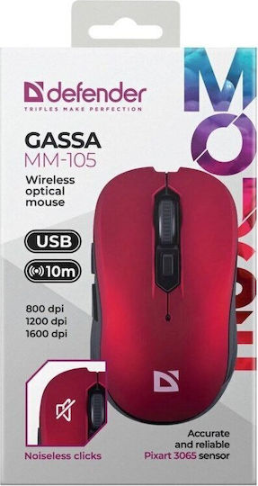 Defender Gassa MM-105 Wireless Vertical Mouse Red