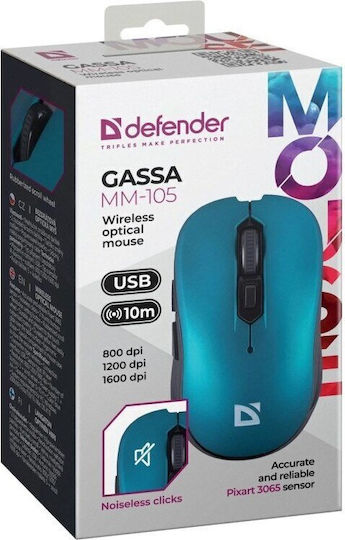 Defender Gassa MM-105 Ασύρματο Vertical Ποντίκι Μαύρο