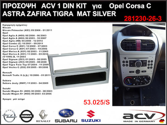 Πρόσοψη 2 Din για Mercedes-Benz R Opel Corsa Scania R