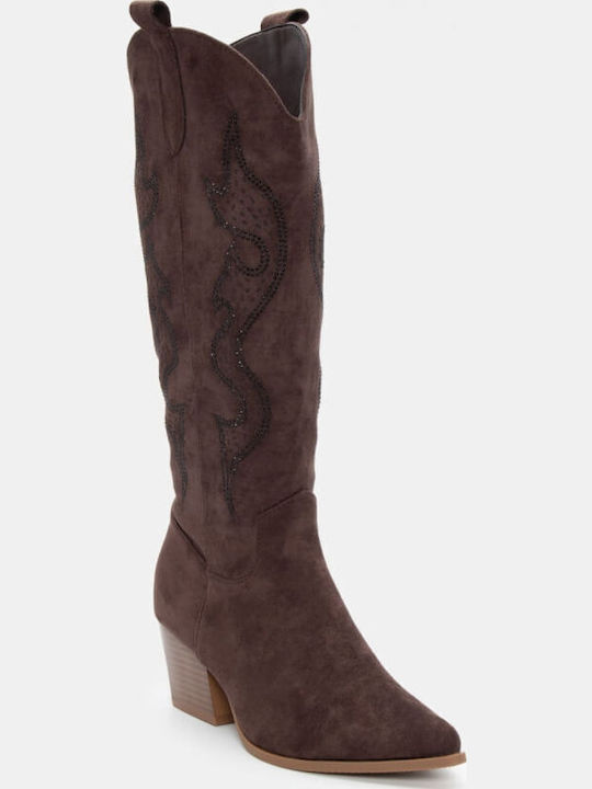 Damenstiefel Cowboy Braun