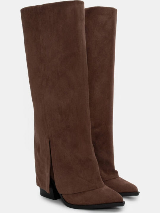 Leder Damenstiefel Cowboy Braun