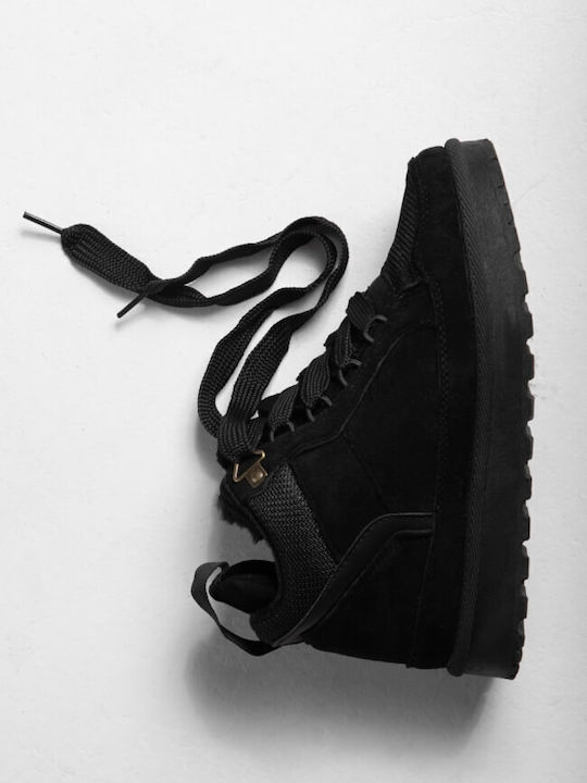 Stiefeletten Damen mit Pelz Schwarz