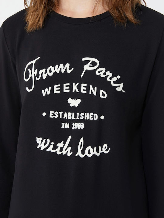Stretch Γυναικείο T-shirt Μαύρο