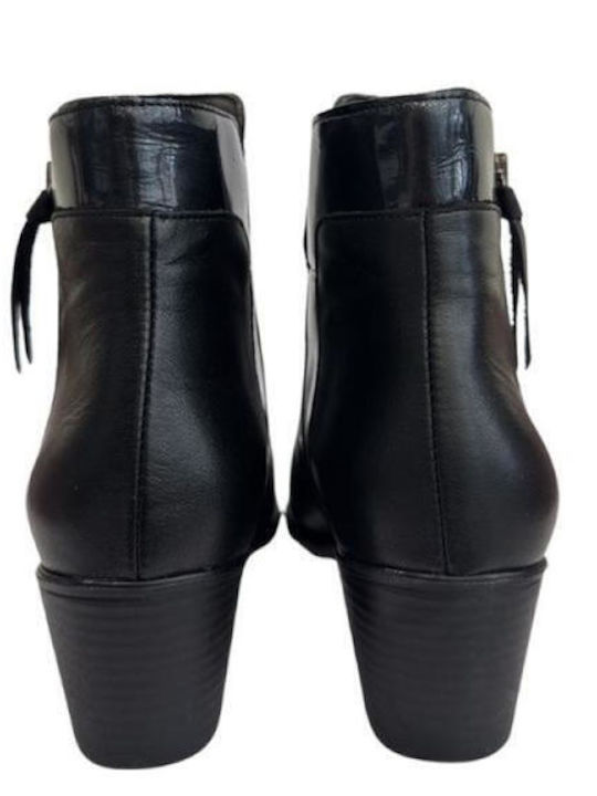 Ghete De Piele Dama Ankle Boots Negre