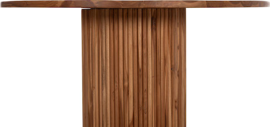 Roder Rund Tisch Speisesaal aus Massivholz Teak 130x130x79cm