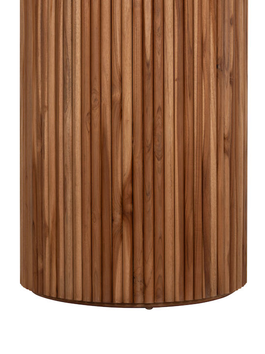 Roder Rotund Masă Sala de mese din Lemn Masiv Teak 130x130x79buc