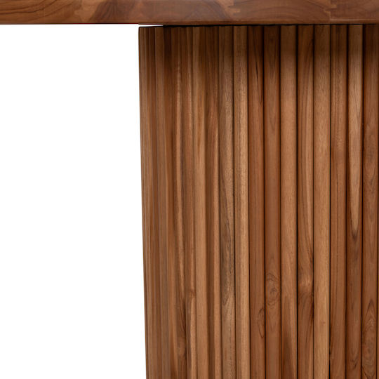 Roder Rund Tisch Speisesaal aus Massivholz Teak 130x130x79cm