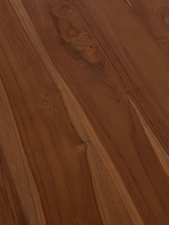 Roder Rotund Masă Sala de mese din Lemn Masiv Teak 130x130x79buc